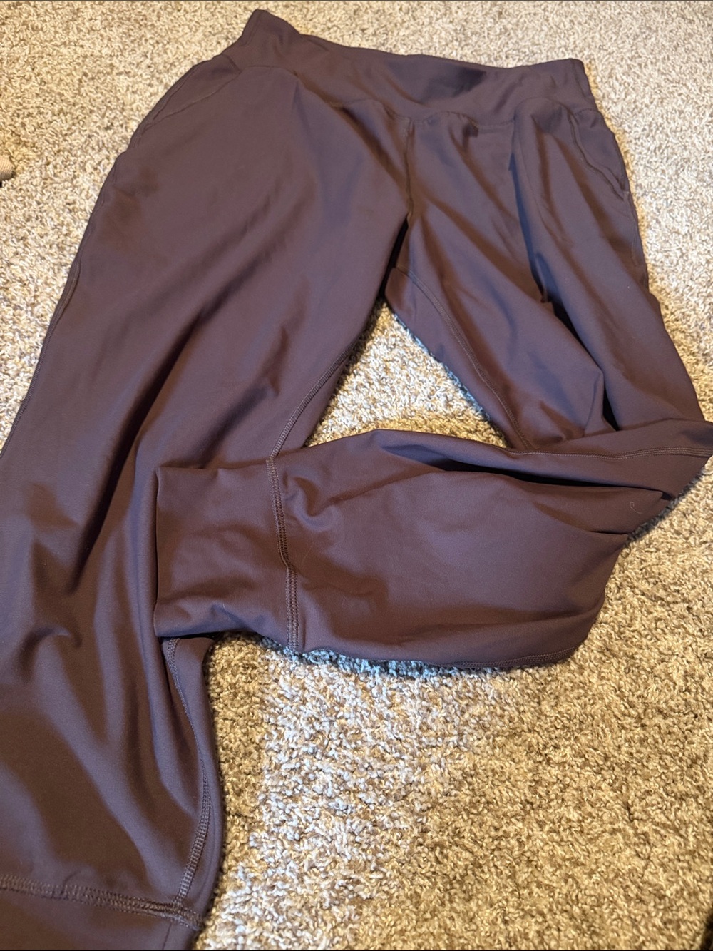 Old Navy Powersoft chocolate brown high rise go-dry joggers (XL)